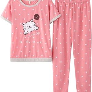 Big Girls Cute Pajama Set. Size M 12-14